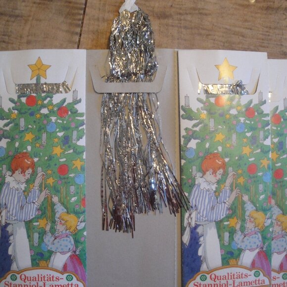 6 Vintage German Lead Christmas Tree Tinsel Icicles Stanniol Lametta Eis Old! - Picture 6 of 9